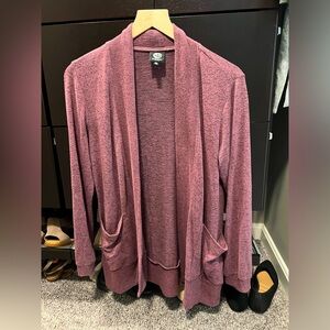 Bobeau Petite Purple Marl Cardigan - Petite Small